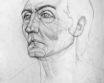 Премия «Силуэт». Рисунок головы, бум., карандаш, 8 акад. часов<br/> Никита Савченко 16 лет. Преподаватель ДХШ Скребнева С.П.