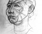Премия «Пластика». Рисунок головы, бум., карандаш, 8 акад. часов<br/> Никита Ишмаев 14 лет. Преподаватель ДХШ Леонтьева О.А.
