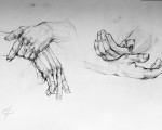 Премия «Пластика». Рисунок кистей рук, бум., карандаш, 8 акад. часов<br/> Камилла Орлова 13 лет. Преподаватель ДХШ Шахова С.А.
